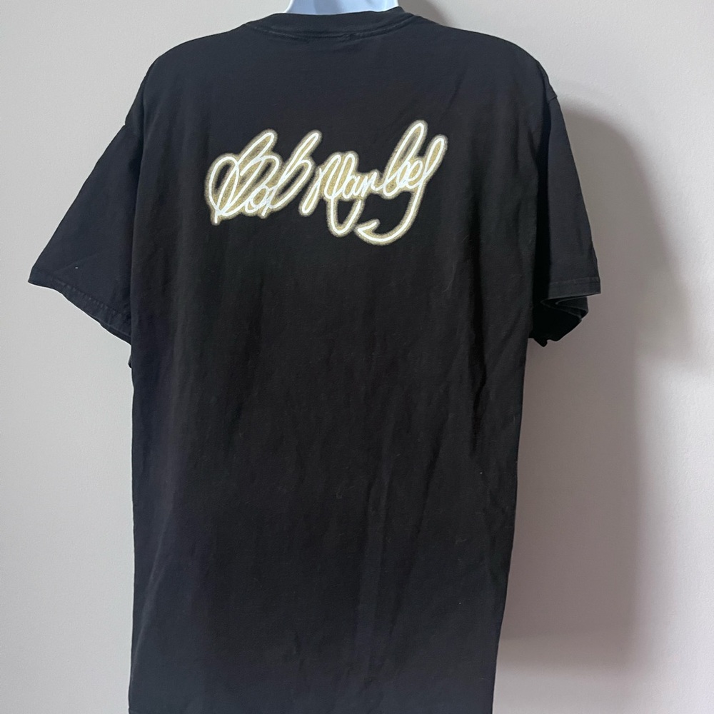 Zion Rootswear Black Bob Marley Vintage Y2k Shirt Large - Picture 2 of 4